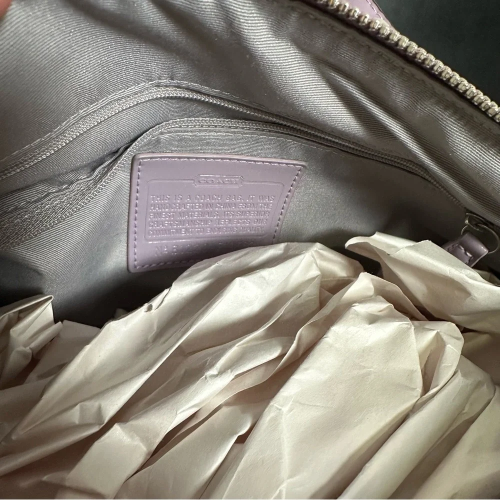 Coach Lilac Signature Print Bag NWT - Picture 6 of 7